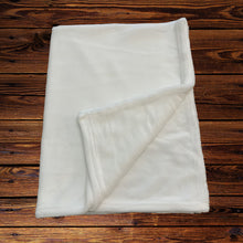 Load image into Gallery viewer, 30&quot; x 40&quot; Plush Minky Blanket Folded with Corner Folded Up
