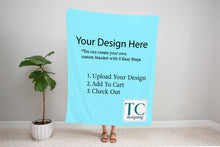 Load image into Gallery viewer, 50&quot; x 60&quot; Minky Blanket-Printed on One Side
